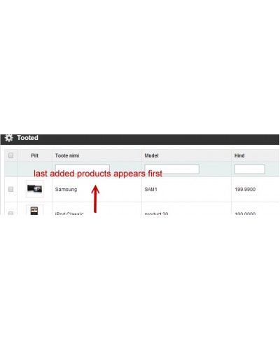 Admin Product List Last Added First Order (Vqmod)